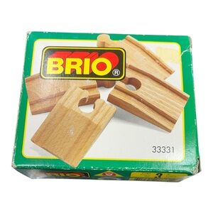 Vintage BRIO #33331 4 Small Wooden Track Ramps Accessories For Railway